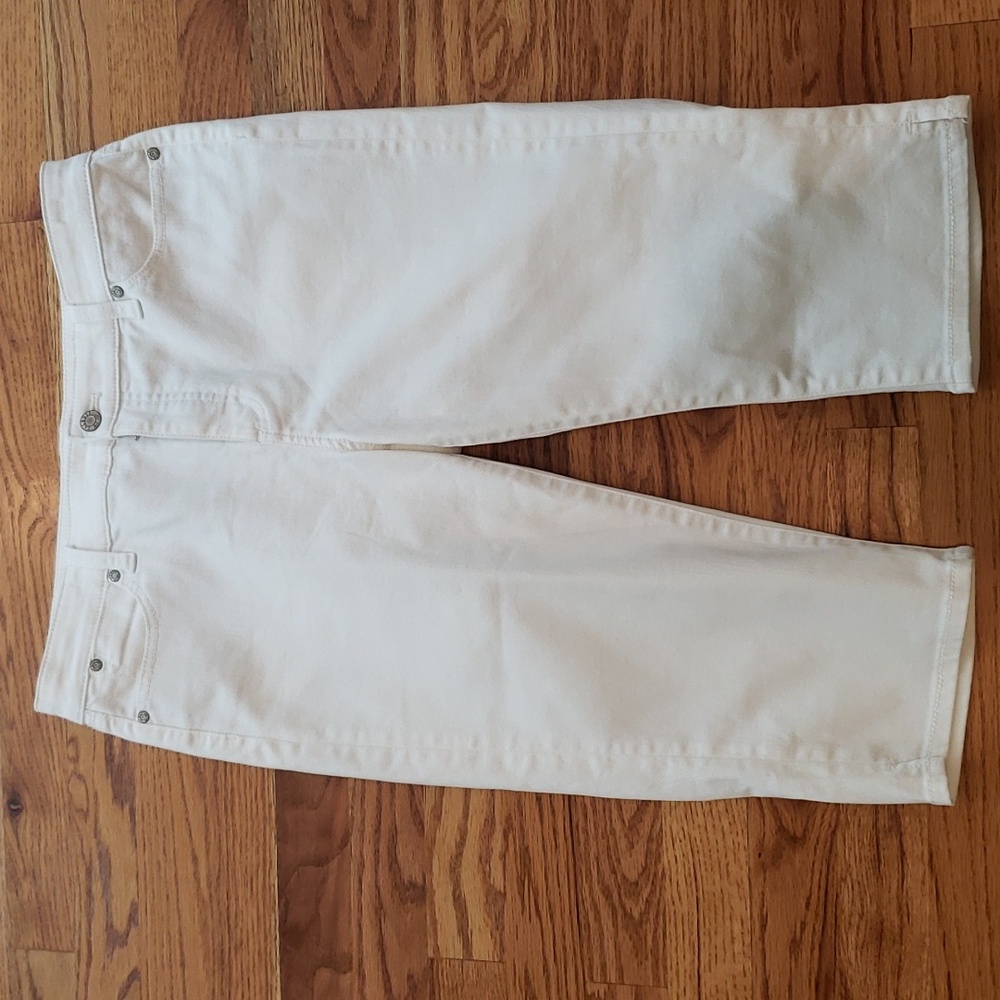 Talbots Flawless Pedal Pusher-White Cropped Jean-  Size: 10P